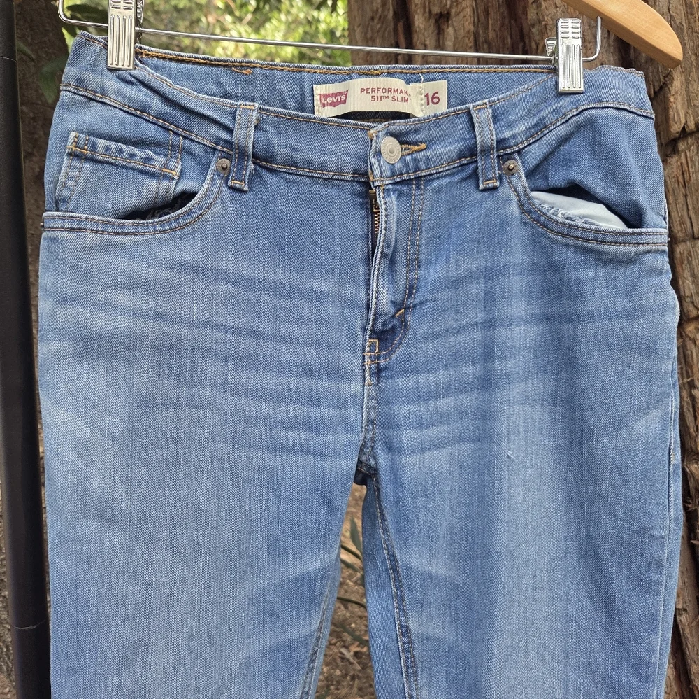 Levis Performance 511 Slim Mens Classic‎ Blue Denim Jeans W28 L30